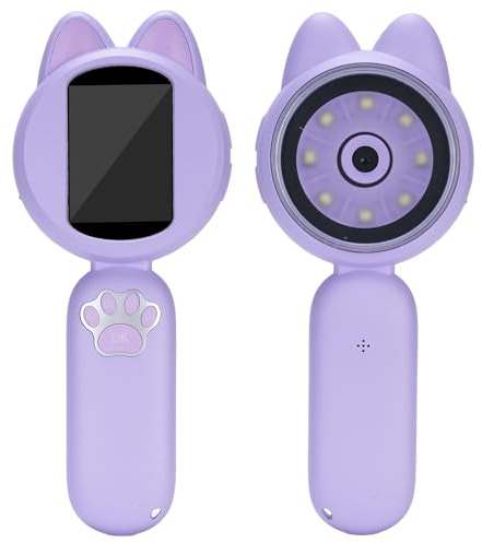 Fafeicy Handheld Digital Microscope with 2 Inch IPS Screen and 8 LED Lights Portable Microscope for Kids Explorers