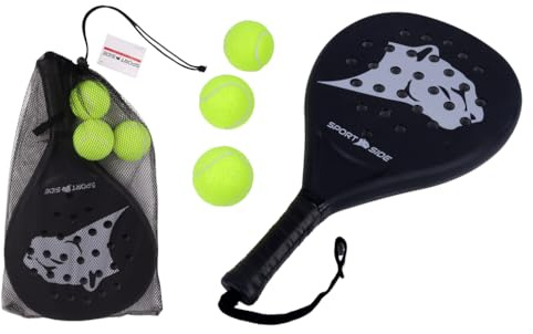 BLUE SKY - 1 padelracket och 3 bollar - - Racketset - 049980 - Svart - Plast - 41 cm x 18 cm - Nybörjare - Utomhusspel - Från 14 år