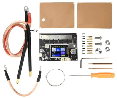 Qomcsrl Kit di Saldatrice A Punti Portatile -XW2 3000A per Batteria 18650 con Schermo A Colori LCD Design Intelligente