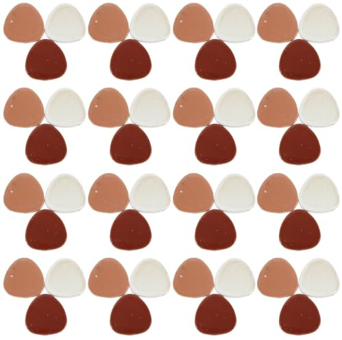 COMPUKAS DIY Craft Pebble Tiles Flat and Smooth Bottom for DIY Crafts Making and Handmade Artworks, Creative Mosaic Pieces Supplies for Mosaic Crafting Decoration