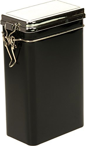 kleine Dose mit Aromabügelverschluss, schwarz