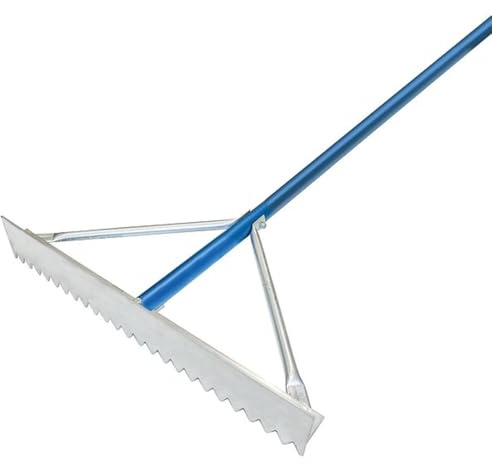 Kraft Tool Asphalt Rake, Magnesium, 37 Tines, 7 ft., Multicolor, One Size (GG626)