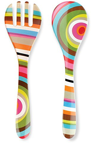 French Bull Salad Server 2 Piece Set - Melamine Dinnerware - 13 - Outdoor, Party, Utensils - Ring