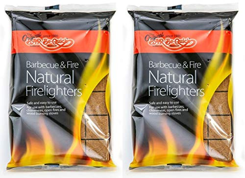 TWIN PACK OF BAR-BE-QUICK NATURAL FIRELIGHTERS - Safe and Easy to use!