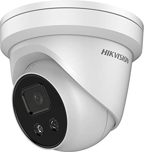 Hikvision 2 MP PoE Indoor Turret Network Camera (EasyIP 4.0 Series) with 2.8mm lens with built-in speaker and strobe light - Powered by Darkfighter