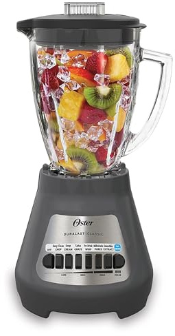 Oster® Classic Series 8-Speed Blender with 6-Cup Glass Jar, Gray