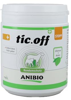 Anibio Tic-Off 400g tic.Off - schützt natürlich - Ungeziefer Schutz für Hunde und Katzen - frei von chemischen Insektiziden