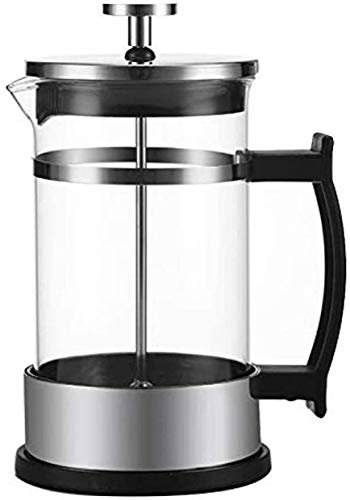 NCRD French Press Coffee Tea Maker, Filtro de Leche para el hogar Taza de café Taza, Vidrio, Vidrio de borosilicato, Prensa Francesa Cafetera (Size : 600ML)