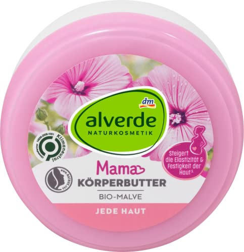 alverde Cosmetici naturali – burro per il corpo della mamma, malva biologica, 200 ml