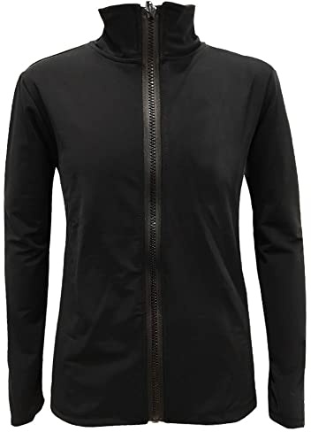 LIUHUO Handmade Diamond Eiskunstlaufjacke Trainings-Fleecejacke Mädchen Schwarz