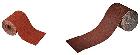 wolfcraft 3172000 - Rollo papel abrasivo, grano 80, 5 m x 93, plata + 3176000 - Rollo papel de lija abrasivo, grano 240, 5 m x 93 mm, plata