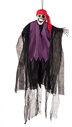 Boland - Dekoration Flying Pirate, 90 cm | Pirat zum Aufhängen für Halloween, Karneval und Horror Mottoparty, Seefahrer, Kapitän