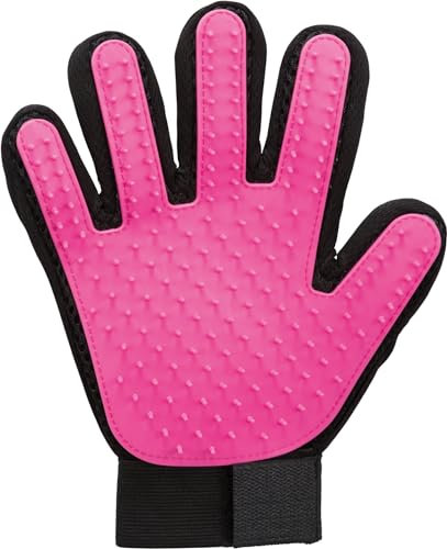 TRIXIE Fellpflege-Handschuh - entfernt lose Haare und massiert gleichzeitig - atmungsaktives Mesh-Material - mit Klettverschluss - auch für sensible Tiere - 7 x 16 cm - 23132