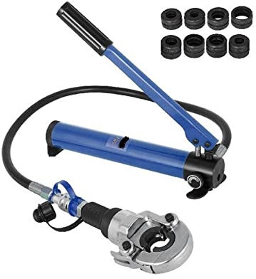 Ensemble d'outils de sertissage de forme U/V/TH pour pince radiale, mâchoires de tuyau en cuivre en acier inoxydable, tuyaux PEX hydrauliques séparés (Couleur : V12-28, Taille : Blauw)