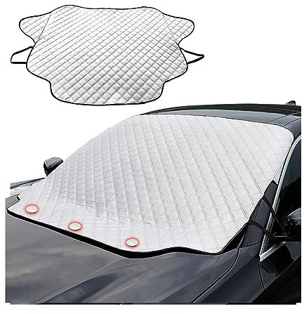 JNNJ Copertura Parabrezza Auto, Copertura Del Parabrezza Gelo Ghiaccio Neve Protettore, Coperture Pieghevoli Impermeabili Del Parabrezza per Il Furgone Dell'automobile, Universale per SUV(190x126cm)