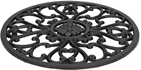 Blumenständer, Topfpflanzenständer aus Gusseisen, Gartentisch, Blumentopfständer aus Metall, Attraktiv, Dekorativ, Praktisch, Beweglich, Langlebig, Stabil, Pflanzenregal für Drinnen und Draußen, Blume
