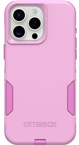 OtterBox iPhone 15 Pro MAX (Only) Commuter Series Case - RUN WILDFLOWER (Pink), slim & tough, pocket-friendly, with port protection