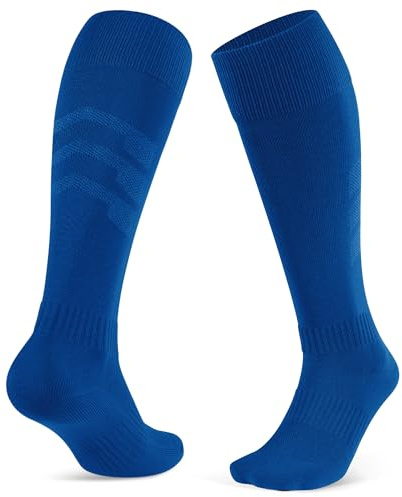 CLOSEMATE Calzini Calcio Uomo e Donna 2 Paia Calze Lunghe Sportive al Ginocchio con Rete Traspirante per Yoga Pilates e Baseball