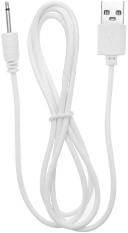 Lot de 2 câbles de charge USB CC - Cordon de charge USB 2.0 vers 2,5 mm - Cordon d'alimentation à aiguille solide - Câble de charge rapide de 1 m pour appareils à port de charge CC rond de 2,5 mm
