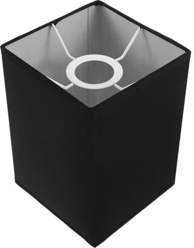 UKCOCO Quadratischer Lampenschirm Aus Tc-Eisen Für Tischlampe E27 14X14X14Cm Ersatzschirm Wohnzimmer Schlafzimmer Esszimmer Dekorative Innenbeleuchtung