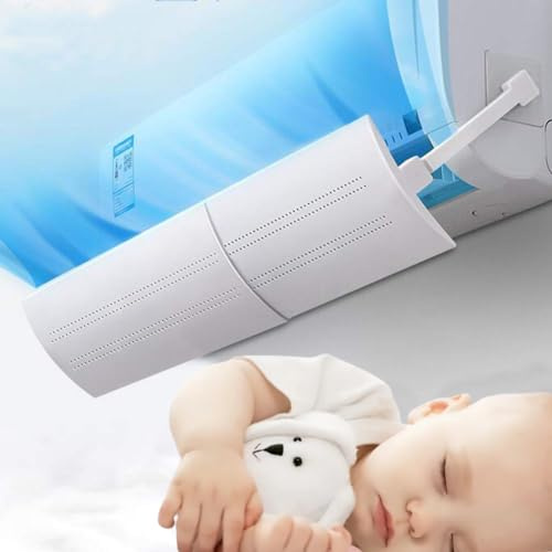 3 Pack Deflettore regolabile per climatizzatore Parabrezza aria condizionata Scudo del condizionatore Freddo/Calda, per casa/Ufficio,Anziani, Neonati, Donne in Gravidanza - Bianco (3)