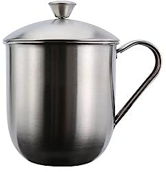 PWSHZ Birra Particolari Bicchiere Grande Riutilizzabile e Tazza in Acciaio Inossidabile con Manico for tè o caffè ghiacciato Regalo Uomo Donna Lavabile in lavastoviglie Bicchieri da Birra (Color : B)