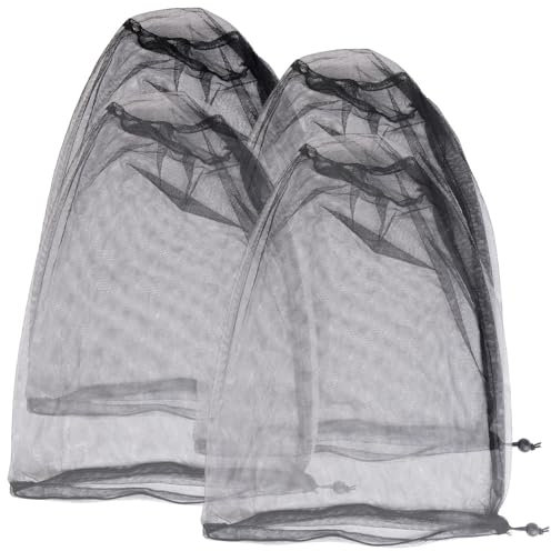 Semptec Urban Survival Technology Anti-Moskito-Netzhut: 4er-Set Überzieh-Moskitonetze für den Kopf, 300 Mesh, schwarz (Moskito Kopfnetz, Kopfschutze, Insekten)