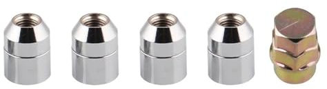 PUNICS 4 Stück/Set M12 X 1,5 Autozubehör Radmuttern 12 Mm X 1,5 Radmuttern + Schlüssel Universal Felgen Radschrauben Stehbolzen Radnabenmuttern