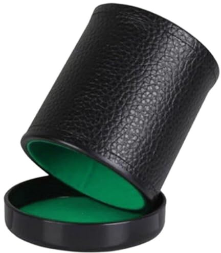 Glixoft Pu Leather Dice Cups Flannel Lining Dice Cup Dice Cup Leatherett Board Games for Bar Ktv Entertainment Supplies