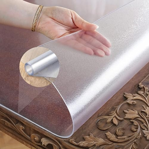 Tischdecke Transparent Leicht Mattiert Tischschutzfolie 160X90cm