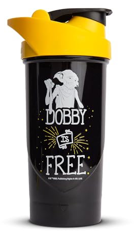 Shieldmixer Hero Pro Classic Shaker Dobby is Free - BPA-Free - Gym Accessories - Protein Shaker - Fitness Water Bottle - Black - 700 ml
