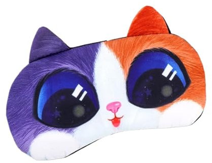 Augenmaske Schlafmaske Baumwolle Schlafende Augenmaske süße Kinder Cartoon Augenabdeckung Augenbindungen Fahren nach Hause Augen entspannen Sie Masken Okular angemessen Augenklappe Schlafen(Cat D)