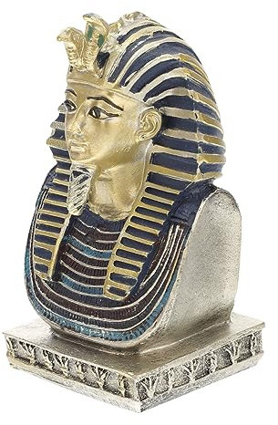 Statuetta da Tavolo Tutankhamen in Resina Decorativa di Stile Egizio