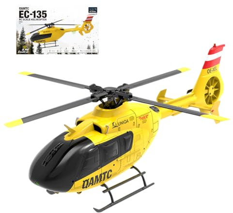 ExploTex RC Brushless Hubschrauber, YU Xiang EC-135 1/36 2.4G 6CH Direct Drive 3D/6G Helikopter Modell (RTF Version)