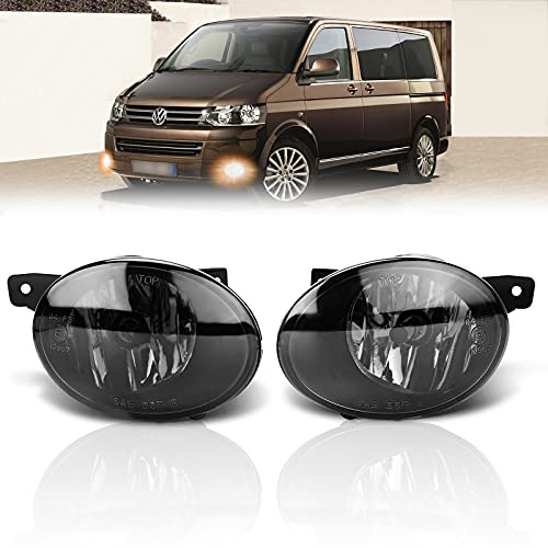 AutoBeeDen Nebelscheinwerfer kompatibel mit Volkswagen VW Transporter/Multivan T5 09/2009-UP, HB4 12V 51W, 1 Paar (Schwarz Objektiv)