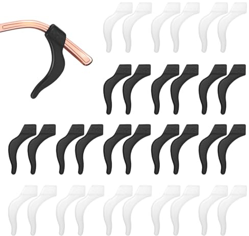 Nynkyon 16 Pairs Glasses Ear Grips,Non Slip Glasses Grips Anti-Slip Temple Tips Holder Glasses Hooks for Ears,Silicone Glasses Ear Cushions Grips,Soft Eyewear Retainers for Spectacle Sunglasses