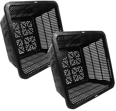 POPETPOP Cestini Idroponici Per Piante Rete in Plastica 2 Pezzi Per Coltivazione Senza Terra in Casa e Giardino, Vasi Da Fiori Galleggianti Portatili Per Ortaggi e Piante Acquatiche