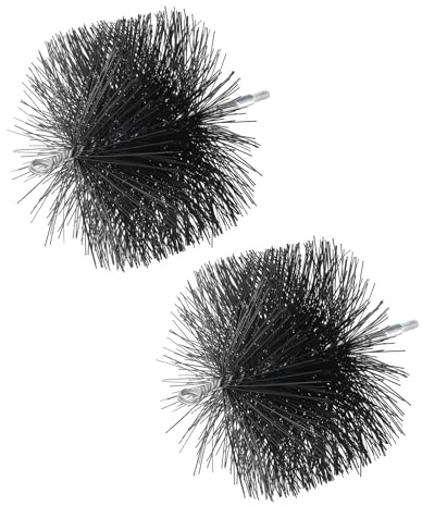 PATIKIL 6 Wire Chimney Cleaning Brush, 2 Pcs Polypropylene Round Chimney Sweep Brush with M6 Fitting for Fireplace Burning Stove Tent Dryer Pipes