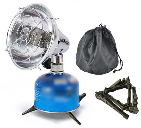 SIBOMTEX Mini Camping Gas Heater Rapid Heating Energy Heater Portable Tent Heater with Storage Bag
