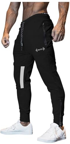 pvucpot Pantaloni a Compressione da Uomo Pantaloni da Corsa ad Asciugatura Rapida Calzamaglia Sportivi Leggings Base Layer Traspiranti Pantaloni Stretti