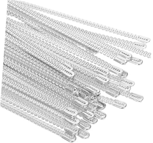 HOMSFOU Stecche in Metallo Flessibile 35 Pezzi Argento Struttura Resistente e Supporto Ottimale per Corsetto da Donna per Abiti da Sposa | Flessibili, Tappi Terminali Inclusi, per Corsetto e Abito Nuziale, Supporto Rinforzato