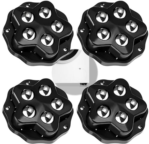 KIPTVO 4Pcs Self Adhesive Castor Wheels, Heavy-Duty Self-Adhesive 360° Furniture, Ball Casters for Kitchen Appliance, with 150kg Load Capacity, for Storage Box Trash Can, Furniture in Bedroom Kitchen