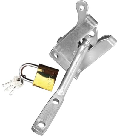 NUOBESTY Serrure De Portail Exterieur Metal Loquet De Portail Avec Serrure Kit De Verrouillage De Clôture Pour Ferme Et Enclos