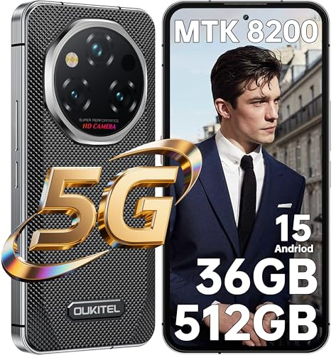 OUKITEL WP210 Telephone Portable Incassable Android 15-36Go+512Go 108 MP+32 MP AMOLED FHD+ 6,7 120Hz Smartphone Incassable 8800 mAh(45W), 5G/Dual SIM/OTG/GPS/NFC/Digital sous écran/Face ID - Noir