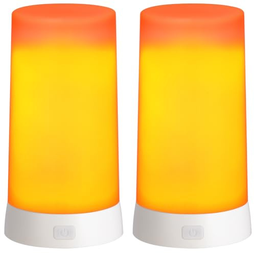 AUAUY 2 Stück LED Atmosphären Lampe, Wiederaufladbare Atmosphärenlampe | mit Fernbedinung, Tragbare USB Wiederaufladbar Tischleuchte für Nachtclub, Restaurant, Party, Heim, Abendessen, Schlafzimmer