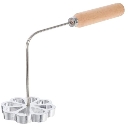 MUELODSIC Molde Para Freír Snacks Con Mango De Madera Antiadherente Práctico Para Buñuelos Pasteles De y Tortitas De Verduras Apto Para Cocina Doméstica
