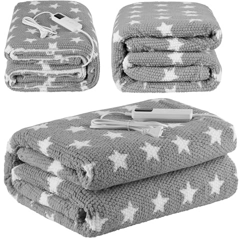 Steinborg® Heizdecke mit Abschaltautomatik 180x130cm Kuschelheizdecke elektrische Wärmedecke Kuscheldecke Bett Sofa Wärmezudecke Thermodecke Elektro-Wärmedecke Wärmebettdecke 9 Stufen waschbar