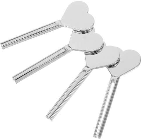 SMASOLO Metal Manual Toothpaste Squeezer 4pcs Set Stainless Steel Tube Roller for Toothpaste Creams Hand Lotion Travel and Home Use Household Tube Clip