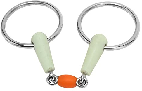 QANYEGN Morso per Bocca di Cavallo, morso per Cavallo in Acciaio Inossidabile, morso per Bocca di Cavallo Avvolto in Gomma per addestramento di Attrezzature equestri