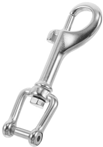 MUSISALY Grade Stainless Steel Spring Hook Stainless Bolt Snap Diving Clip Heavy Duty Scuba Carabiner with Swivel for Dog Leash Keychain Flagpole and Outdoor Gear